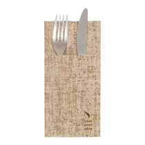 SERVIETTES KANGOUROU "TUNDRA" 55 G/M2 40x40 CM CARAMEL AIRLAID (700 UNIT&Eacute;)