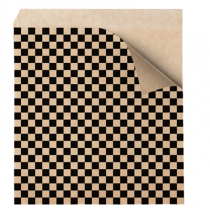 PAPIER INGRAISSABLES OUVERT 2 C&Ocirc;T&Eacute;S FAST FOOD PFAS FREE NOIR "FITIPALDI" 38 G/M2 13x14 CM NATUREL PARCH.INGRAISSABLE (1000 UNIT&Eacute;)