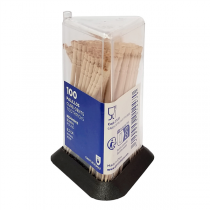 BO&Icirc;TES DE 100 CURE-DENTS RONDS WOOD  6,5 CM NATUREL BOIS (240 UNIT&Eacute;)