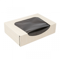 R&Eacute;CIPIENTS SUSHI+F&Ecirc;NETRE THEPACK "KINTSU"  17,5x12x4,5 CM BLANC/NOIRE CARTON NANO-MICRO + PE + OPP (400 UNIT&Eacute;)