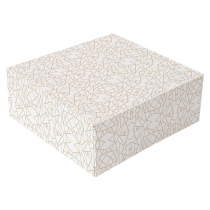 BO&Icirc;TES PATISSERIES SANS FEN&Ecirc;TRE THEPACK "DECO"  21x21x7,5 CM BLANC CARTON NANO-MICRO (200 UNIT&Eacute;)