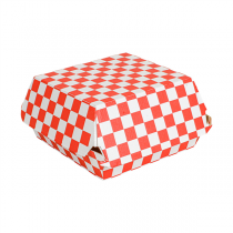 BO&Icirc;TES HAMBURGER THEPACK "RED FITIPALDI"  12,5x12x5,8 CM ROUGE/NATUREL CARTON NANO-MICRO (450 UNIT&Eacute;)
