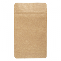 SACS AVEC FERMETURE ZIP  250 GR 45+12 MET PET+8 ALU+50 PE G/M2 13+3,5x22,5 CM NATUREL KRAFT (50 UNIT&Eacute;)