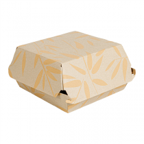 BO&Icirc;TES HAMBURGER THEPACK "FEEL GREEN"  12,5x12x5,8 CM NATUREL CARTON NANO-MICRO (450 UNIT&Eacute;)