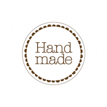 1000 U. &Eacute;TIQUETTES ADH&Eacute;SIVES "HAND MADE"  &Oslash; 4 CM BLANC ADHESIF (1 UNIT&Eacute;)