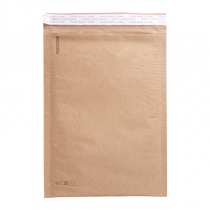 ENVELOPPES AUTOCOLLANTES MATELASS&Eacute;ES 100% PAPIER AVEC OUVERTURE SUP&Eacute;RIEURE "E-COMMERCE"  18x26,5 CM int. NATUREL KRAFT (100 UNIT&Eacute;)