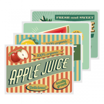 SETS DE TABLE "VINTAGE - JUICES" 70 G/M2 31x43 CM QUADRICHROMIE CELLULOSE (2000 UNIT&Eacute;)