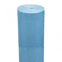LAVETTES EN ROULEAU PR&Eacute; 45M (90 SER) "PERFOKLEEN" 45 G/M2 0,3x45 M BLEU VISCOSE ET POLYESTER (6 UNIT&Eacute;)