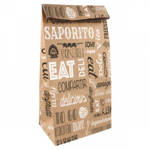 SACS SOS SANS ANSES "PAROLE" 50+20 G/M2 18+12x28 CM NATUREL KRAFT + ALUMINIUM (250 UNIT&Eacute;)