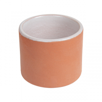 R&Eacute;CIPIENTS EN FA&Iuml;ENCE  30 ML &Oslash; 4,5x4 CM MARRON ROUGEATRE/BLANC CERAMIQUE (64 UNIT&Eacute;)
