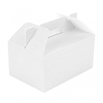 BO&Icirc;TES TRANSPORT DE REPAS THEPACK  24,5x13,5x12 CM BLANC CARTON MICROCANAL (100 UNIT&Eacute;)