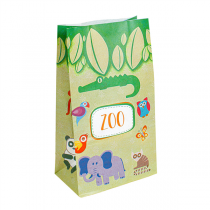 SACS SOS SANS ANSES "ZOO" 70 G/M2 14+8x24 CM BLANC CELLULOSE (1000 UNIT&Eacute;)