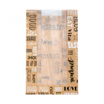 SACHETS AVEC FEN&Ecirc;TRE PFAS FREE "PAROLE - JUST PAPER" 38 G/M2 12+7x18 CM NATUREL PARCH.INGRAISSABLE+PAPIER CRISTAL (250 UNIT&Eacute;)