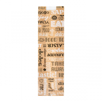 SACHETS AVEC FEN&Ecirc;TRE PFAS FREE "PAROLE - JUST PAPER" 38 G/M2 9+4,5x30 CM NATUREL PARCH.INGRAISSABLE+PAPIER CRISTAL (250 UNIT&Eacute;)
