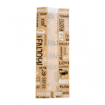 SACHETS AVEC FEN&Ecirc;TRE PFAS FREE "PAROLE - JUST PAPER" 38 G/M2 9+5x23 CM NATUREL PARCH.INGRAISSABLE+PAPIER CRISTAL (250 UNIT&Eacute;)
