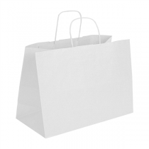 SAC BOUTIQUE ANSES CORDON  100 G/M2 40+15x32 CM BLANC CELLULOSE (150 UNIT&Eacute;)