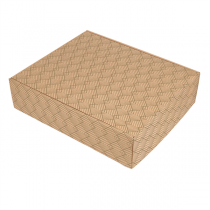 COFFRETS 3 BOUTEILLES THEPACK "&Eacute;CLAT"  34x28x9 CM NATUREL CARTON MICROCANAL (30 UNIT&Eacute;)