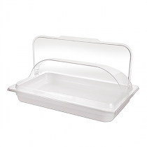 COUPOLE 1/1 GN BPA FREE  53,5x33,8x14 CM TRANSPARENT SAN (1 UNIT&Eacute;)