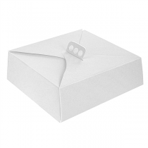 BO&Icirc;TES &Agrave; G&Acirc;TEAUX AVEC POIGN&Eacute;ES THEPACK  34x34x10 CM BLANC CARTON NANO-MICRO (100 UNIT&Eacute;)