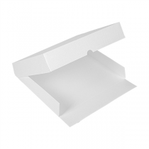 BO&Icirc;TES PATISSERIES SANS FEN&Ecirc;TRE THEPACK  26x26x5 CM BLANC CARTON NANO-MICRO (100 UNIT&Eacute;)