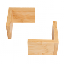 SUPPORTS REHAUSSEURS (ENSEMBLE DE 2) BAMBOO  11,5x11,5x7,5 CM NATUREL BAMBOU (1 UNIT&Eacute;)