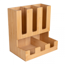 PORTE-VERRES BAMBOO  34,5x23,3x36,8 CM NATUREL BAMBOU (1 UNIT&Eacute;)