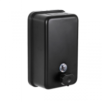 DISTRIBUTEUR DE SAVON  1200 ML 12,2x7,2x20,2 CM NOIR MAT INOX (1 UNIT&Eacute;)