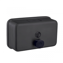DISTRIBUTEUR DE SAVON HORIZONTAL  1200 ML 20,2x7,2x12,2 CM NOIR MAT INOX (1 UNIT&Eacute;)