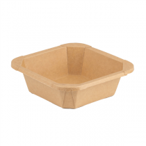 R&Eacute;CIPIENTS CARR&Eacute;S  500 ML 300 +20 PE G/M2 14,1x14,1x4,2 CM NATUREL KRAFT (300 UNIT&Eacute;)