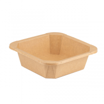 R&Eacute;CIPIENTS CARR&Eacute;S  650 ML 300 +20 PE G/M2 15,2x15,2x4,5 CM NATUREL KRAFT (300 UNIT&Eacute;)