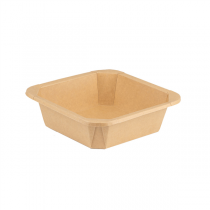 R&Eacute;CIPIENTS CARR&Eacute;S  1000 ML 320 +20 PE G/M2 17,8x17,8x5 CM NATUREL KRAFT (300 UNIT&Eacute;)