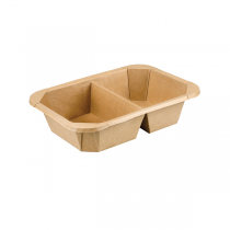 R&Eacute;CIPIENTS AVEC COMPARTIMENTS  700 ML 300 +18 PE G/M2 18,4x13,4x4,5 CM NATUREL KRAFT (300 UNIT&Eacute;)