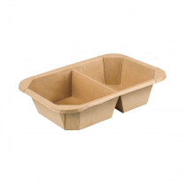 R&Eacute;CIPIENTS AVEC COMPARTIMENTS  900 ML 300 +18 PE G/M2 21,6x15,4x4 CM NATUREL KRAFT (300 UNIT&Eacute;)
