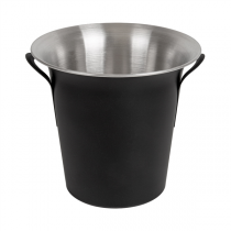 SEAU &Agrave; CHAMPAGNE AVEC ANSES ARTINOX  &Oslash; 21x20 CM NOIR MAT INOX (1 UNIT&Eacute;)