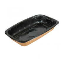 BARQUETTES THERMO FIXANTES GN1/4  1210 ML 430 G/M2 + 25G/M2 PET 26,3x16x4,5 CM NATUREL/NOIR CARTON (360 UNIT&Eacute;)