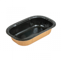 BARQUETTES THERMO FIXANTES  325 ML 390 G/M2 + 25G/M2 PET 16x10x3,5 CM NATUREL/NOIR CARTON (1000 UNIT&Eacute;)