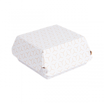 BO&Icirc;TES HAMBURGER THEPACK "CUBE"  12,5x12x5,8 CM BLANC/NATUREL CARTON NANO-MICRO (450 UNIT&Eacute;)