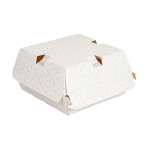 BO&Icirc;TES HAMBURGER THEPACK "CUBE"  14,7x14x7 CM BLANC/NATUREL CARTON NANO-MICRO (500 UNIT&Eacute;)