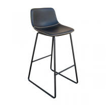 TABOURET HAUT AVEC DOSSIER SUPRA-TEK  46x54x100 CM NOIR POLYUR&Eacute;THANE (4 UNIT&Eacute;)