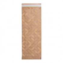&Eacute;TUIS POUR COUVERTS AVEC PR&Eacute;D&Eacute;COUPE "LEAF" 50 + 10 PE G/M2 10x26 CM NATUREL KRAFT VERG&Eacute; (500 UNIT&Eacute;)