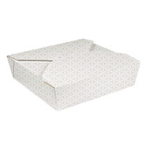 BO&Icirc;TES AM&Eacute;RICAINES MICRO-ONDABLES THEPACK "CUBE" 2910 ML 21,7x21,7x6 CM BLANC/NATUREL CARTON NANO-MICRO + PP (100 UNIT&Eacute;)