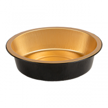 R&Eacute;CIPIENTS LAQU&Eacute;S  718 ML &Oslash; 17,4/13,6x4,3 CM NOIR/OR ALUMINIUM (50 UNIT&Eacute;)