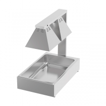 LAMPE &Agrave; INFRAROUGE CHAUFFANTE 2 LAMPES   34,3x55,9x56,9 CM ARGENTE INOX (1 UNIT&Eacute;)