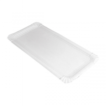 PLATEAUX P&Acirc;TISSERIE - MOYENS  420 G/M2 34x15,5 CM BLANC CARTON (250 UNIT&Eacute;)