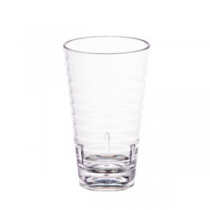 GOBELETS AVEC RELIEF  410 ML &Oslash; 8,1/5,8x13,7 CM TRANSPARENT SAN (12 UNIT&Eacute;)