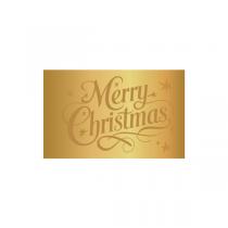 10 FEUILLES (21 U.) &Eacute;TIQUETTES "MERRY CHRISTMAS"   DORE VINYL (1 UNIT&Eacute;)