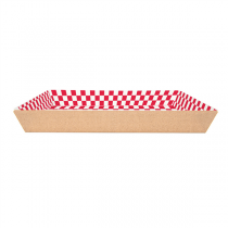 PLATEAUX REPAS THEPACK "RED FITIPALDI" 230 G/M2 25,5x18x3,7 CM ROUGE CARTON NANO-MICRO (130 UNIT&Eacute;)