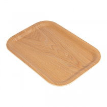 PLATEAU WOOD  28,5x20,5 CM NATUREL BOIS (1 UNIT&Eacute;)