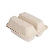 BO&Icirc;TES POUR BURRITOS 2 COMPARTIMENTS BIONIC 420 ML 36,58x14,8x4,75 CM NATUREL BAGASSE (300 UNIT&Eacute;)