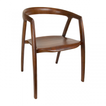 CHAISE SUPRA-TEK  57x52x77 CM MARRON FONC&Eacute; BOIS D&rsquo;ORME (2 UNIT&Eacute;)